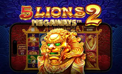 5 Lions MegawaysTM 2 official Pragmatic Play artwork