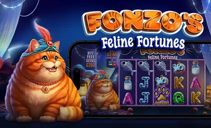 Fonzo's Feline Fortunes official Pragmatic Play artwork