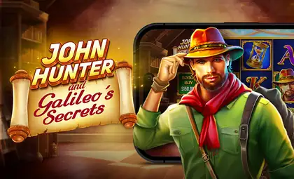 John Hunter and Galileo's Secrets official Pragmatic Play artwork