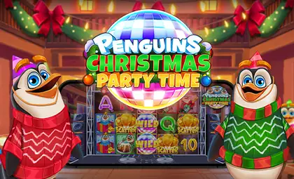 Penguins Christmas Party Time official Pragmatic Play artwork