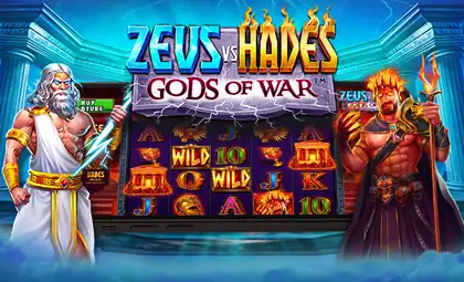 Zeus vs Hades - Gods of War official Pragmatic Play artwork