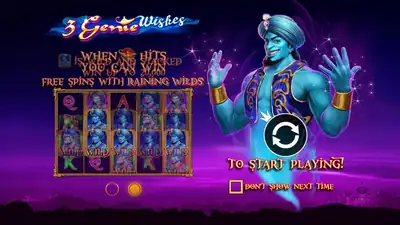 3 Genie Wishes slot artwork