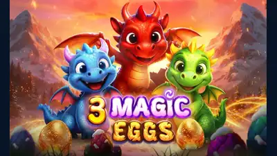 3 Magic Eggs slot artwork