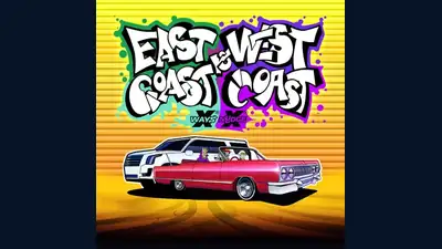 East Coast VS West Coast slot artwork