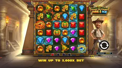 Escape the Pyramid – Fire & Ice slot artwork