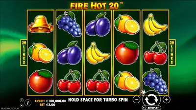 Fire Hot 20 slot artwork