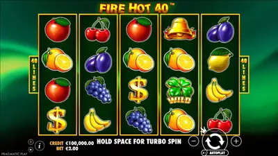 Fire Hot 40 slot artwork