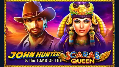 John Hunter and the Tomb of the Scarab Queen slot artwork
