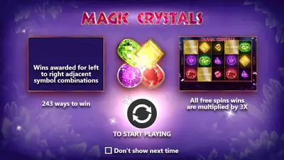 Magic Crystals slot artwork