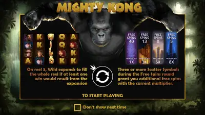 Mighty Kong slot artwork