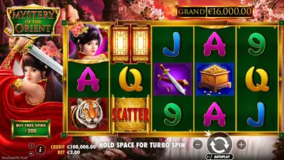 Mystery of the Orient slot artwork