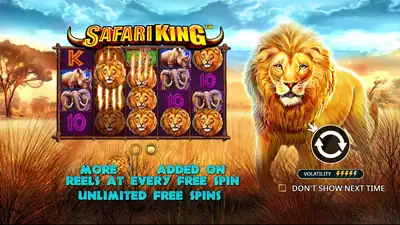 Safari King slot artwork