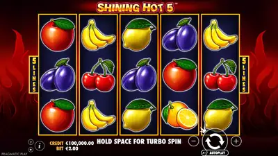 Shining Hot 5 slot artwork