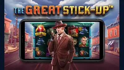 The Great Stick-Up slot artwork
