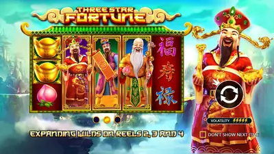 Three Star Fortune slot artwork