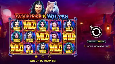 Vampires vs Wolves slot artwork