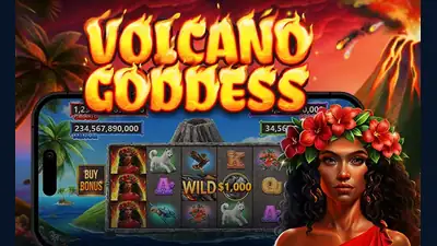 Volcano Goddess slot artwork